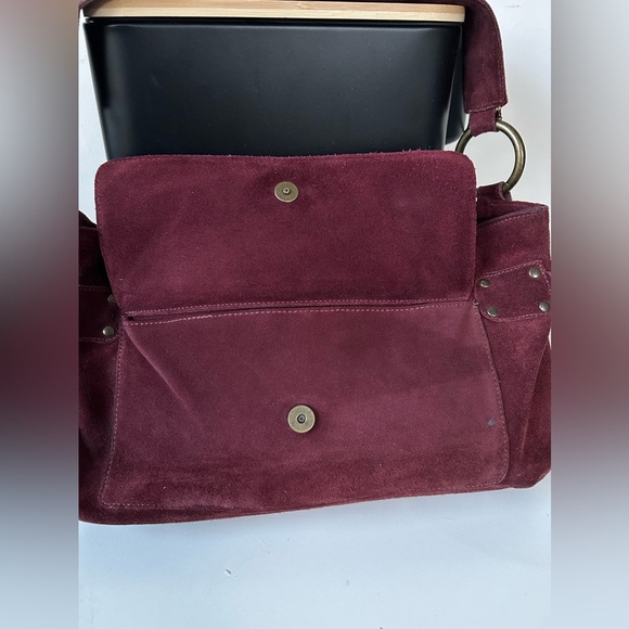 VINTAGE KOOBA SUEDE BAG, ORIGINAL HARDWARE, GORGEOUS,RICH COLOR. MINT CONDITION - Picture 5 of 15